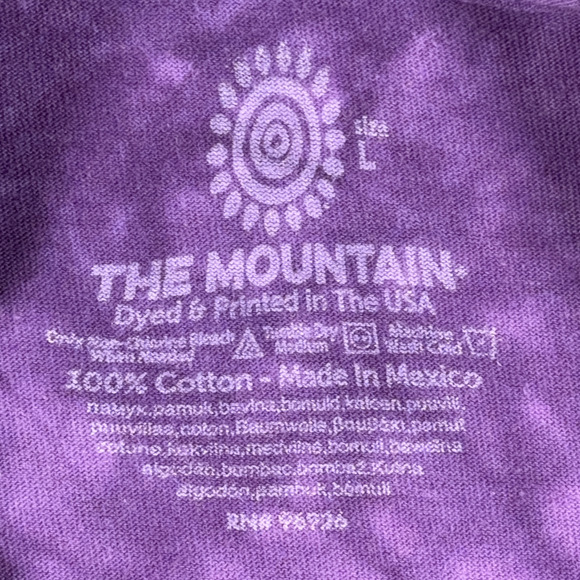 Cheshire Cat Shirt Adult LARGE Purple Alice Wonderland Tie Dye The Mountain - Picture 5 of 7